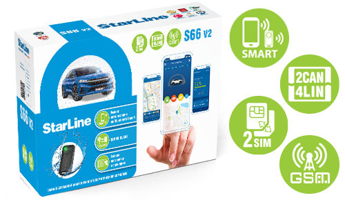 STARLINE S66BTv2 GSM автосигнализация — купить, цена, фото, характеристики в магазине radar63.ru STARLINE S66BTv2 GSM автосигнализация — купить в магазине radar63.ru